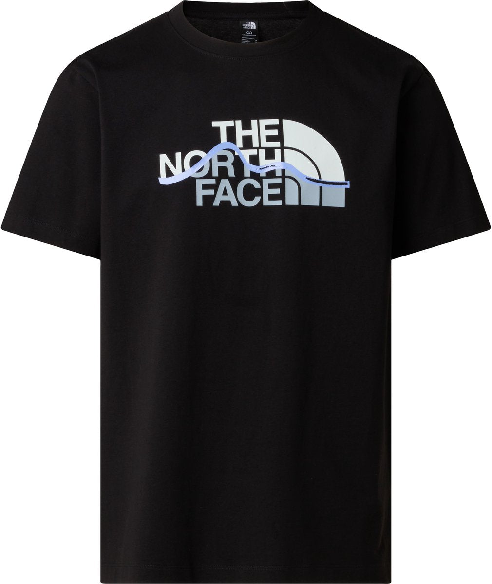 The North Face M Mountain Line Regular Short Sleeve Tee Chemise d'extérieur pour hommes - Noir Tnf