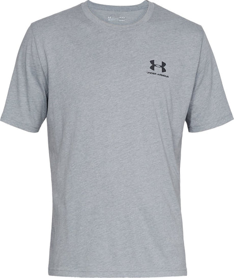 Under Armour UA M Sportstyle LC SS-Gry Chemise de sport pour hommes - Steel Light Heather - Noir