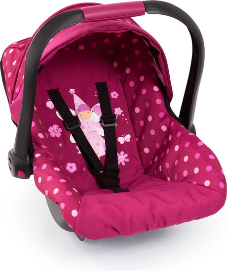 Bayer design - siège auto de luxe pour poupées - rose avec fée