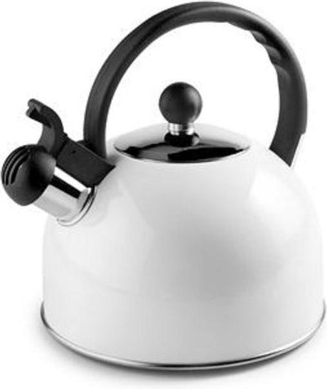 Bouilloire sifflante Ibili - 2,5l - acier inoxydable - blanc