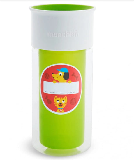 Gobelet enfant isotherme Munchkin miracle 360° - anti-déversement - garde les boissons froides plus longtemps - à partir de 12 mois - coloris vert