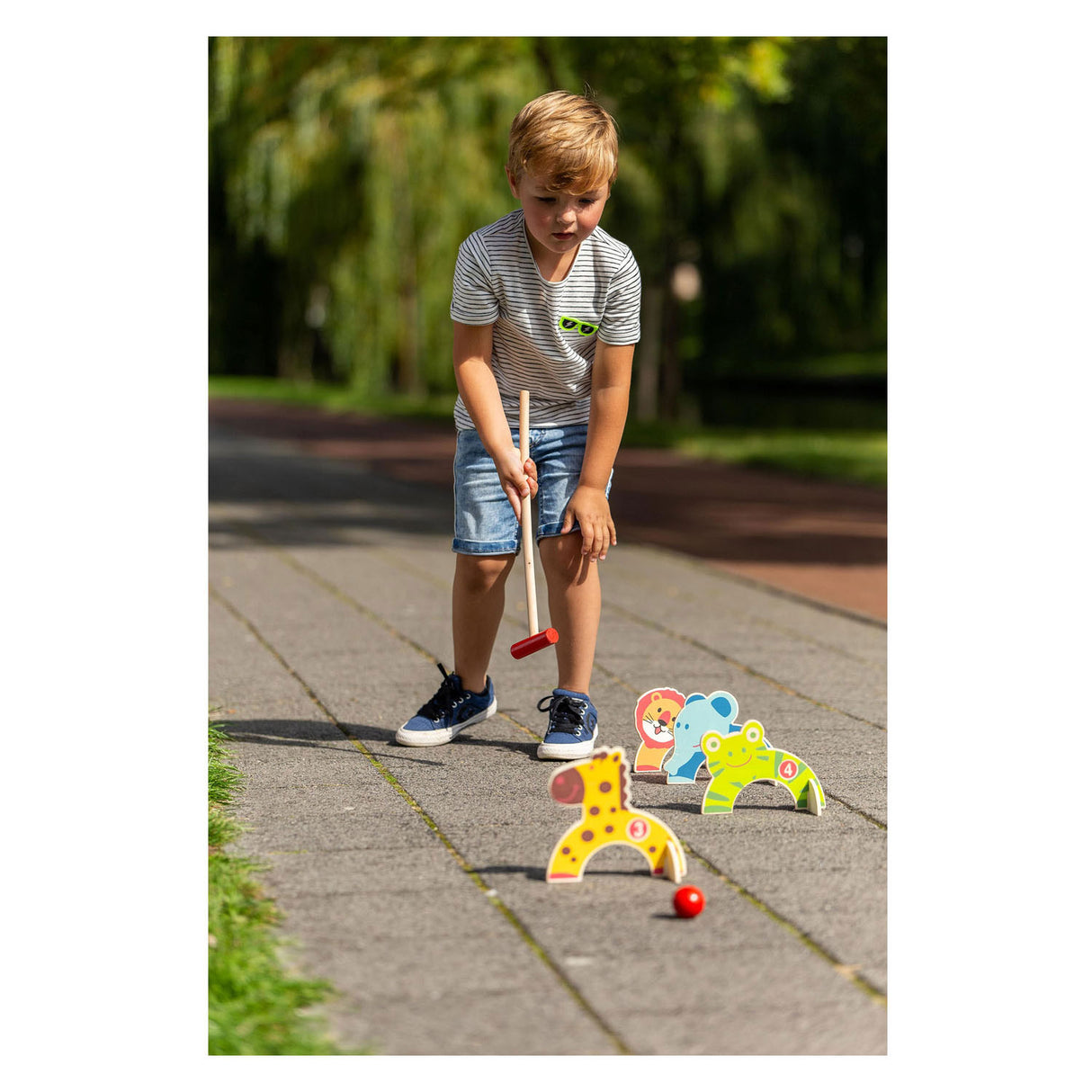 Outdoor spielen Outdoor -Holztiere Krocket Krocket