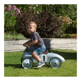 Retro Roller Metal Walking Car Jean 75x40x40 cm Silber