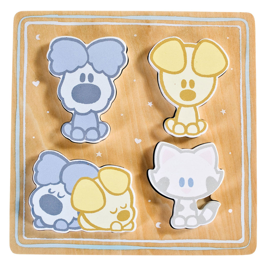 Rubo jouets Woezel et Pip bébé puzzle en bois, 4 pcs.