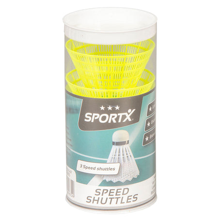 Sportx speed badminton shuttles in koker 3st.