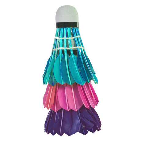 Plumes de navette Sportx colorées en tube, 3 pcs.