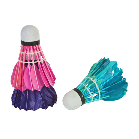 Plumes de navette Sportx colorées en tube, 3 pcs.