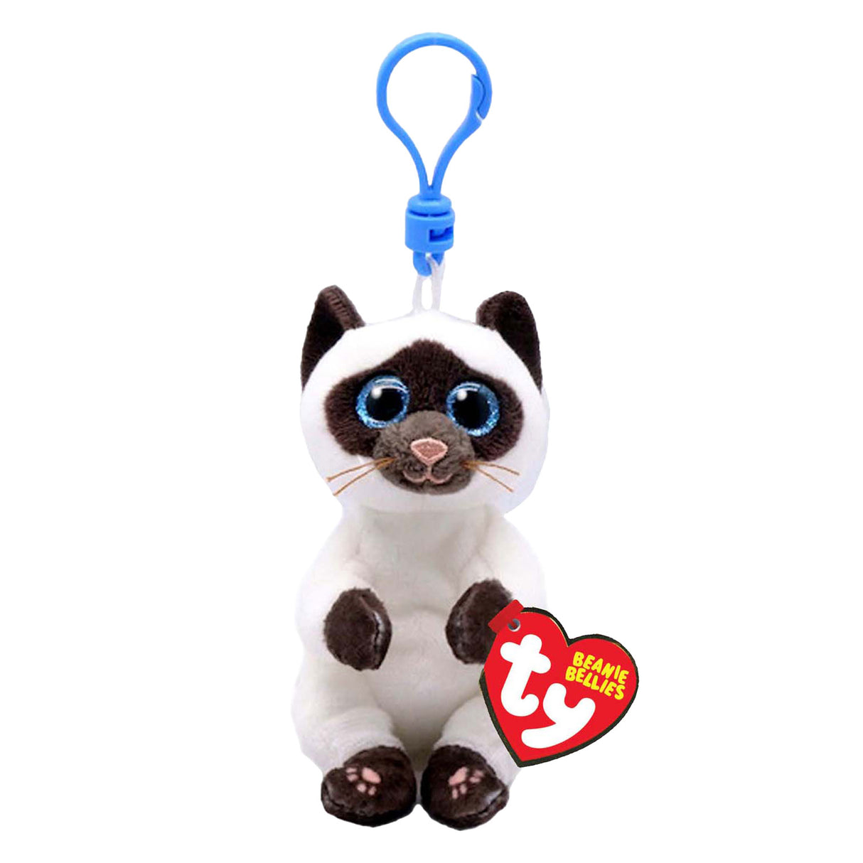 Ty beanie babies bellies clip miso siamese, 10cm