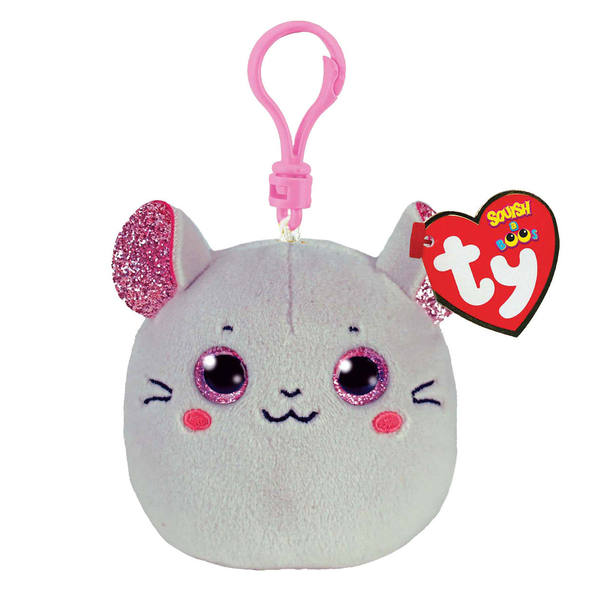 Ty bonnet ty squish a boo clips souris herbe à chat, 8cm