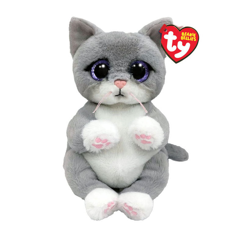 Ty Beanie Babies Bellies Morgan Gray Cat, 15cm