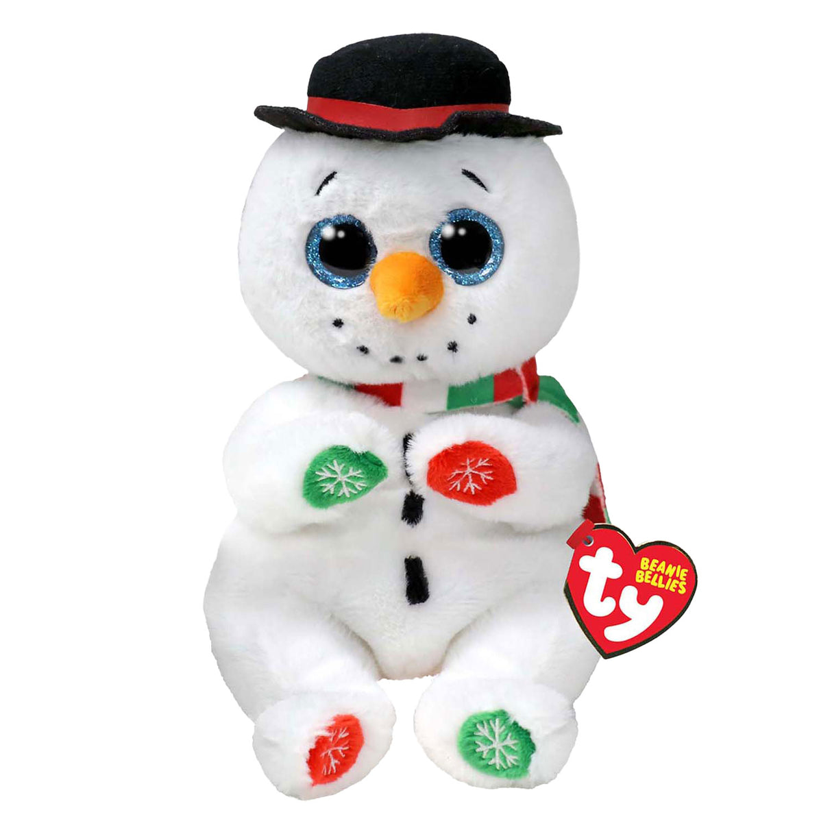 Ty beanie ventres bonhomme de neige de Noël Weatherby, 15cm
