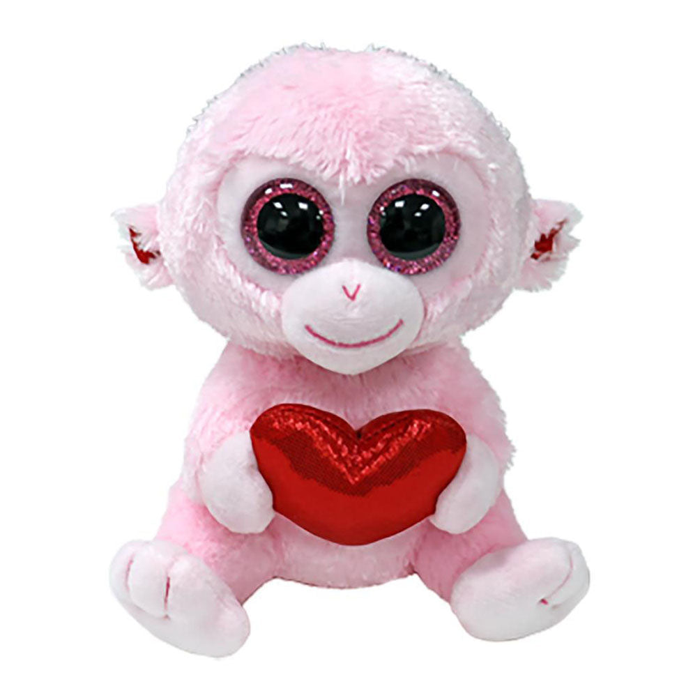 Ty Beanie Boo's Heart Gigi Monkey, 15 cm