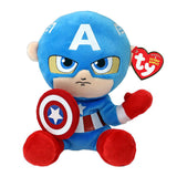 Ty beanie bebisar Marvel Captain America Soft, 15cm