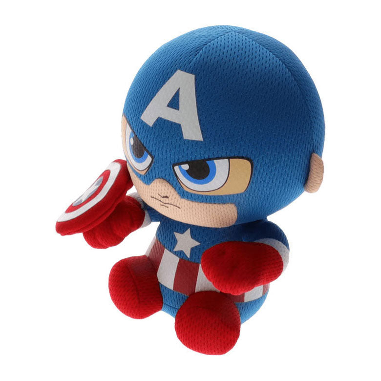 Ty beanie babies marvel captain america soft, 15cm