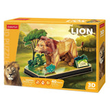 Puzzle 3D amusant et cubique, lion