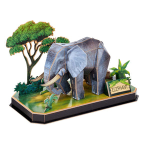 Puzzle 3D cubique amusant éléphant - 42 pièces - adapté aux enfants à partir de 8 ans