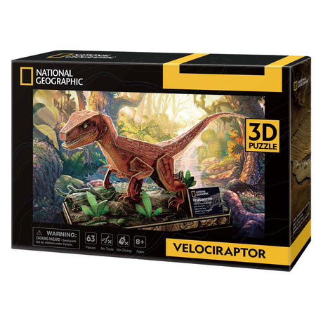 Puzzle 3D National Geographic Vélociraptor
