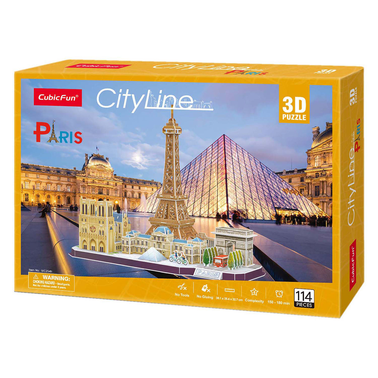 Puzzle 3D amusant et cubique, ligne de ville, paris