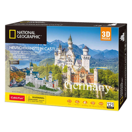 Puzzle 3D amusant et cubique, château de Neuschwanstein, National Geographic