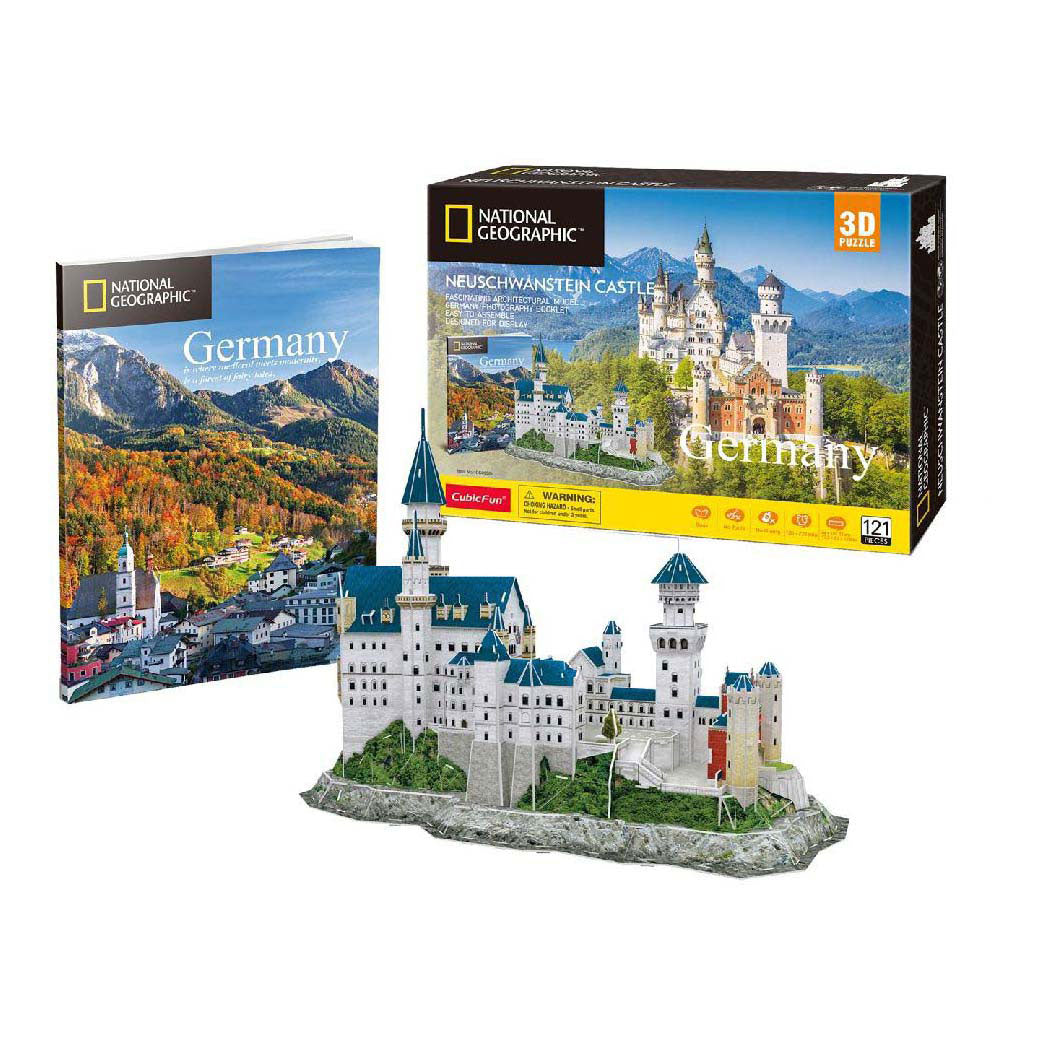Cube amusant national Geographic - Puzzle 3D - Puzzle 3D du château de Neuschwanstein