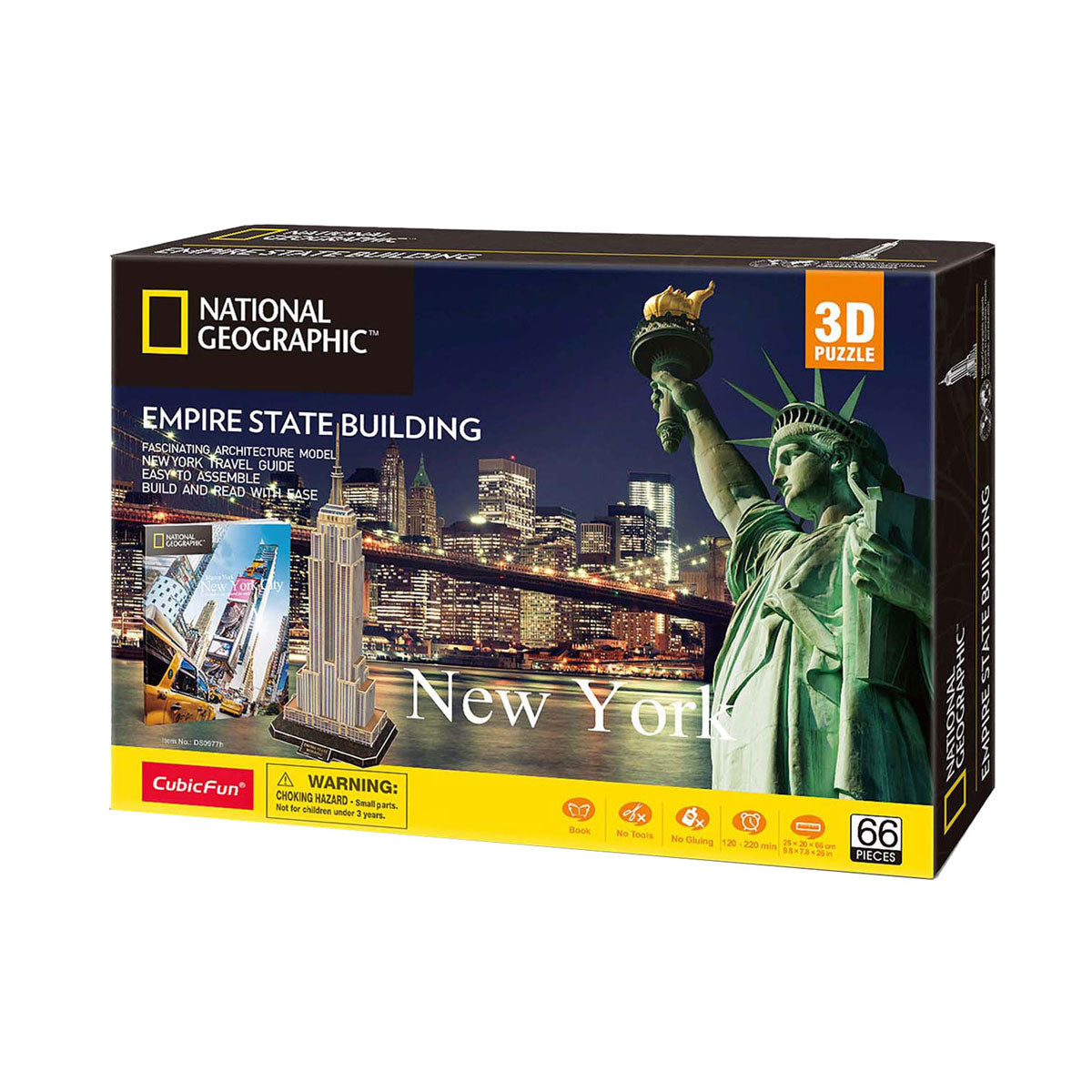 Puzzle 3D amusant et cubique, National Geographic, Empire State Building