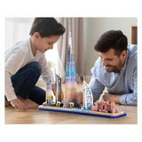Puzzle 3D cubique amusant City Line Dubai avec éclairage LED