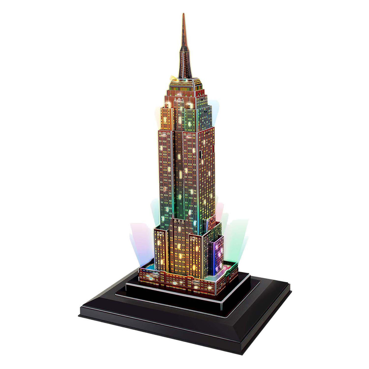 Puzzle 3D amusant cubique Empire State Building avec éclairage LED