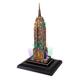 Puzzle 3D amusant cubique Empire State Building avec éclairage LED