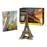 Puzzle 3D National Geographic Cube Fun Tour Eiffel - 80 pièces - 70,9 cm de haut