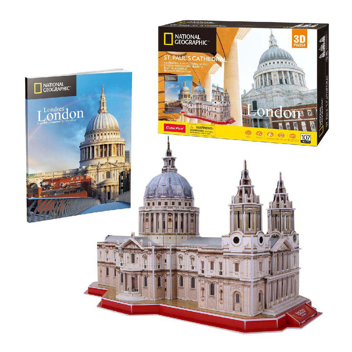 Puzzle 3D amusant et cubique, National Geographic St. Cathédrale Saint-Paul