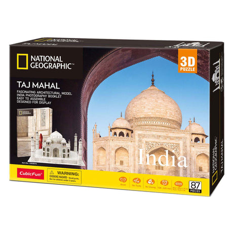 Puzzle 3D amusant et cubique, taj mahal géographique national