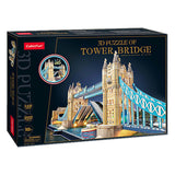 Pont de tour de puzzle 3D amusant et cubique avec éclairage LED