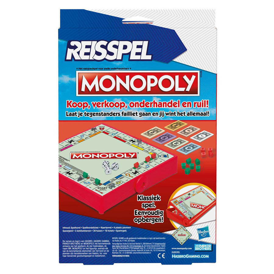 Hasbro jeu de voyage monopole 2-4 joueurs