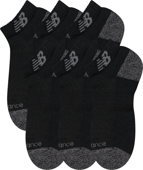 New balance active low cut chaussettes 6 pack chaussettes de sport unisexes - noir