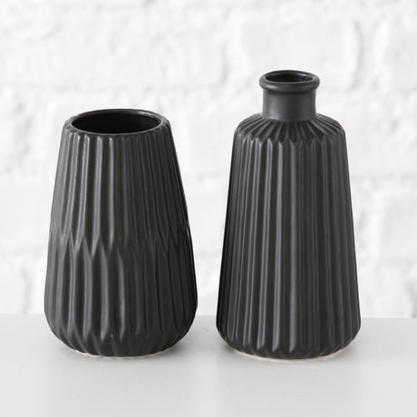 Boltze home vase esko h17cm noir