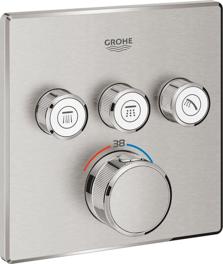 Grohe thermostat de douche grohtherm smartcontrol - partie en saillie - aspect acier inoxydable - 29126dc0