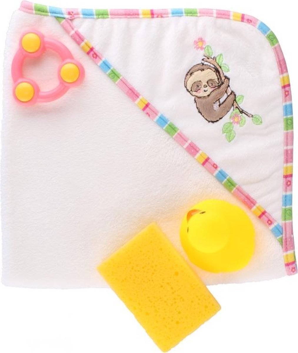 Heless poupées serviette de bain paresseux avec accessoires