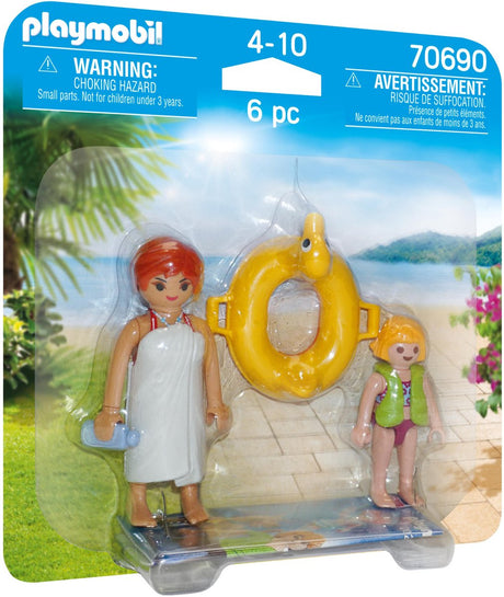 Playmobil family fun duopack baigneurs du parc aquatique - 70690