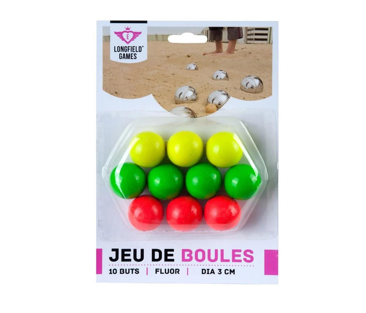 Longfield 10 jeu de boules crosse bois fluoré ø30mm