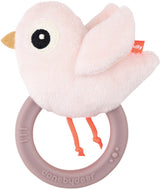 Fait par hochet cerf avec cordon birdee rose