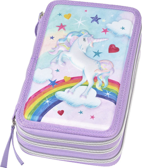 Trousse Faber-castell - licorne - remplie 3 couches - 44 pièces - fc-573040