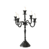 Bougeoir Boltze home h40cm aluminium noir 5 bras
