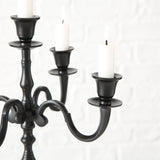 Bougeoir Boltze home h40cm aluminium noir 5 bras