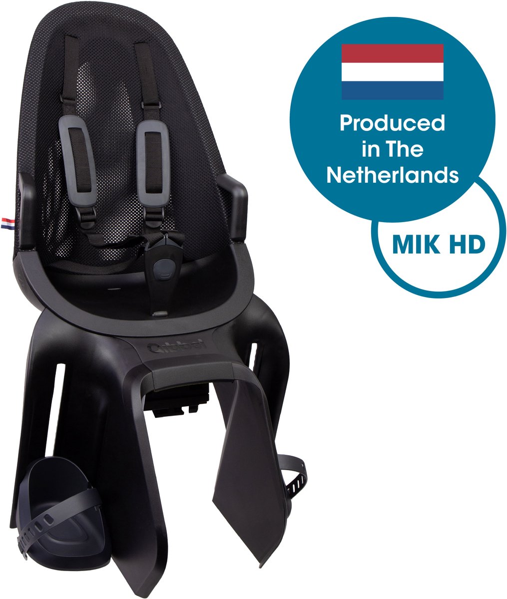 Siège de vélo Qibbel Air derrière le support mik-hd - siège de vélo - noir minuit