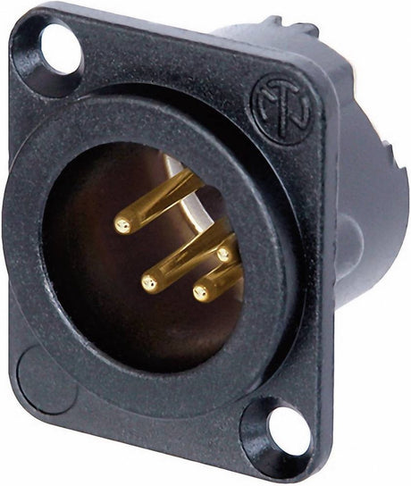 Neutrik nc4md-lx-b connecteur xlr fiche à bride, contacts droits nombre de broches: 4 noir 1 pièce(s)