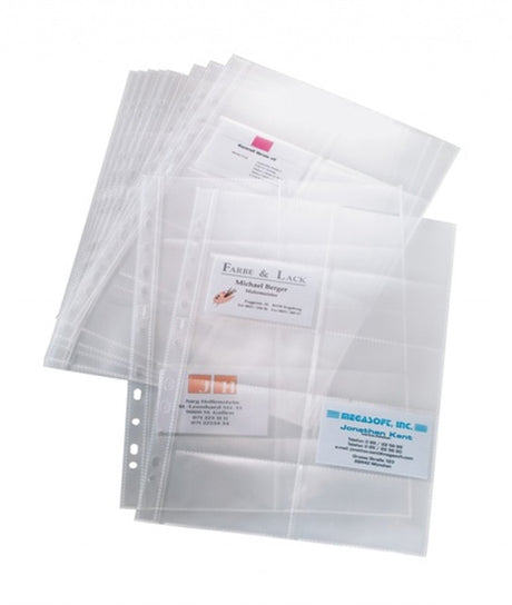 Sigel si-vz351 pochette pour cartes de visite pour dossier de cartes de visite a4 2 rangées