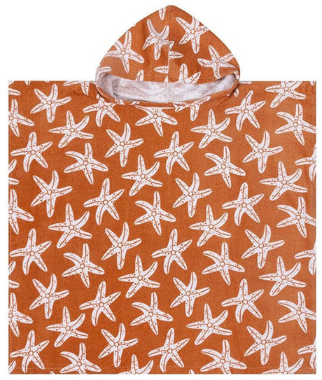 Étoile de mer | poncho de plage orange 65 x 65 cm