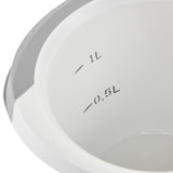 Keeper bol mélangeur antidérapant 1,5l blanc gris