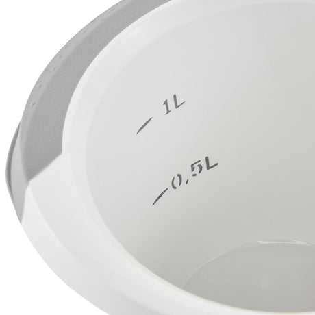 Keeper bol mélangeur antidérapant 1,5l blanc gris