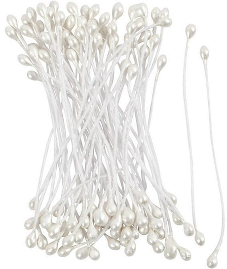 Creativ company cc étamines de fleurs 6 cm blanches 100 pièces